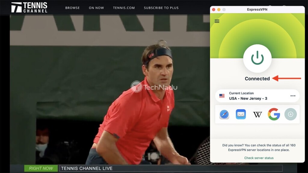 Unblocking and Watching Tennis Channel Live Outside US via ExpressVPN