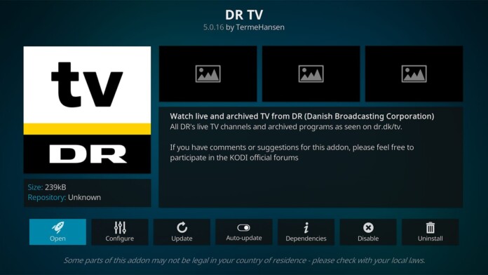 DR TV Kodi Addon