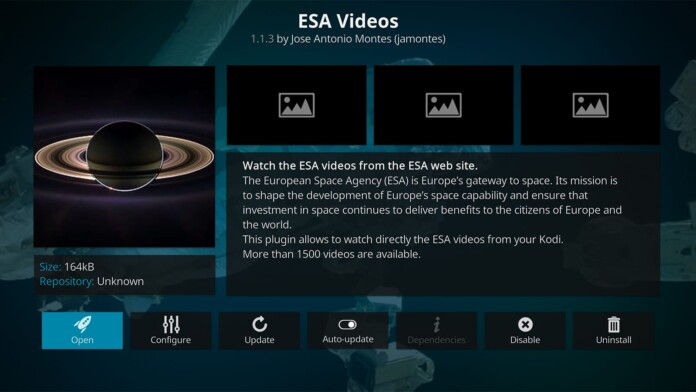 ESA Videos Kodi Addon