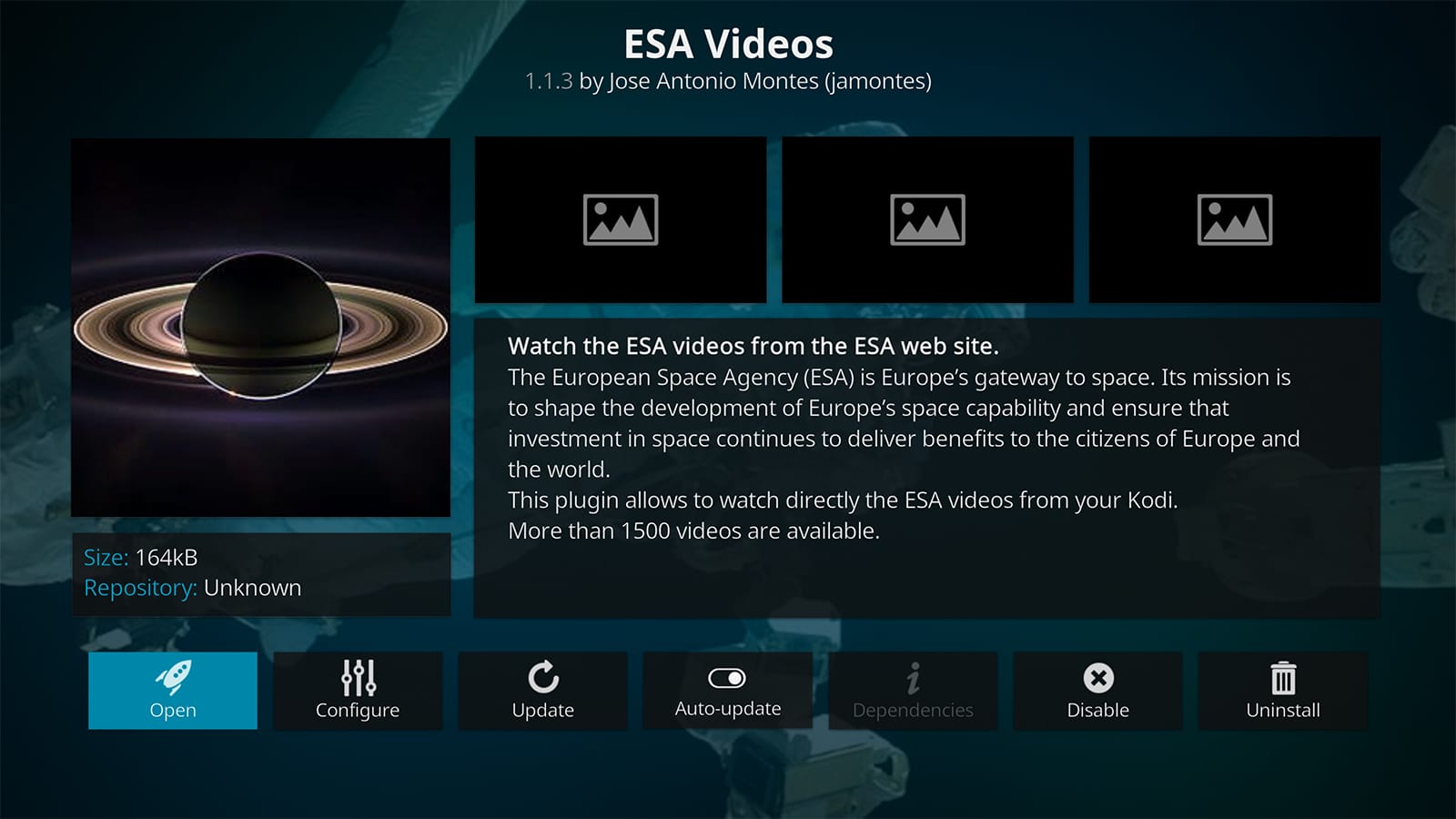 ESA Videos Kodi Addon