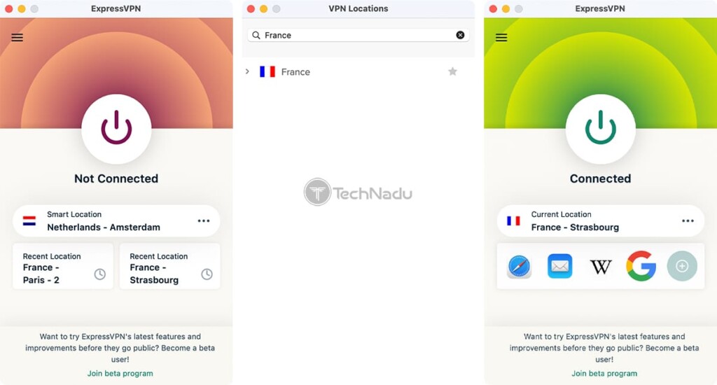 ExpressVPN Connecting to France Server