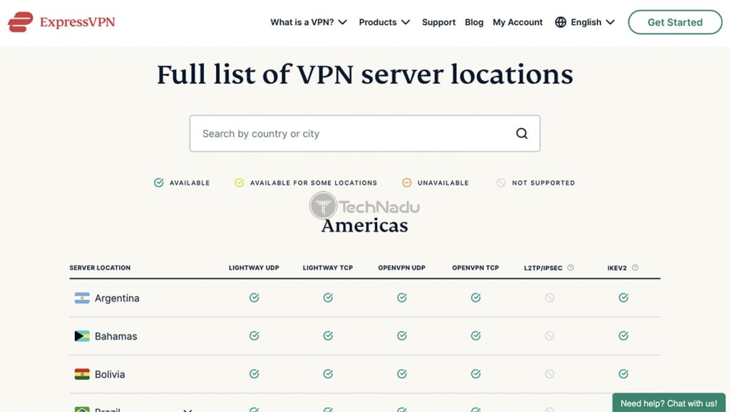 ExpressVPN's Online Tool to Discover Servers