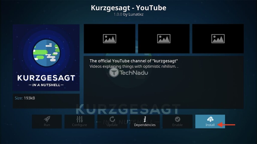 Final Step to Install Kurzgesagt on Kodi