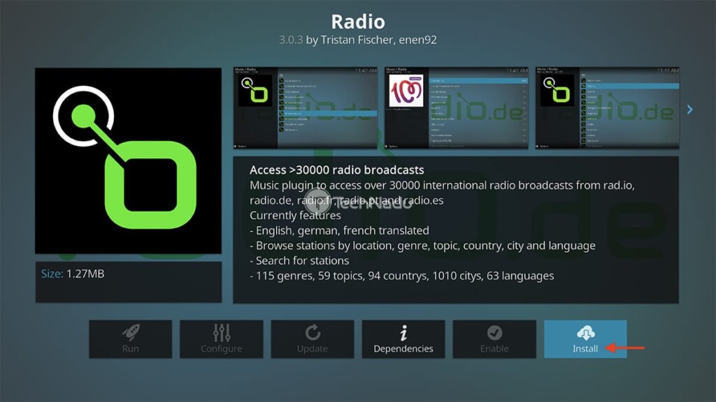 Final Step to Install Radio on Kodi