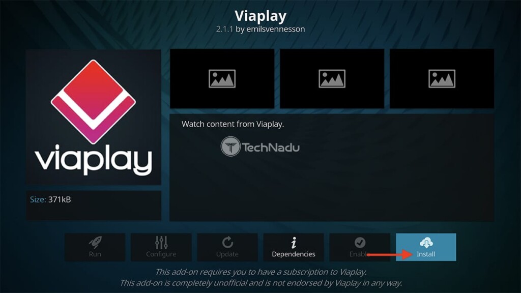 Final Step to Install Viaplay on Kodi