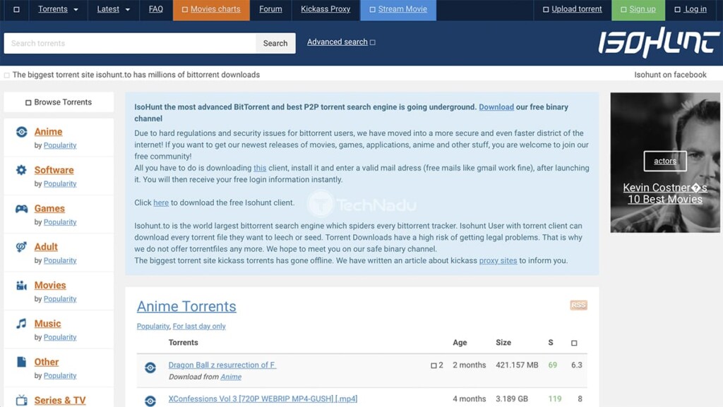 Sitio de torrent de isohunt