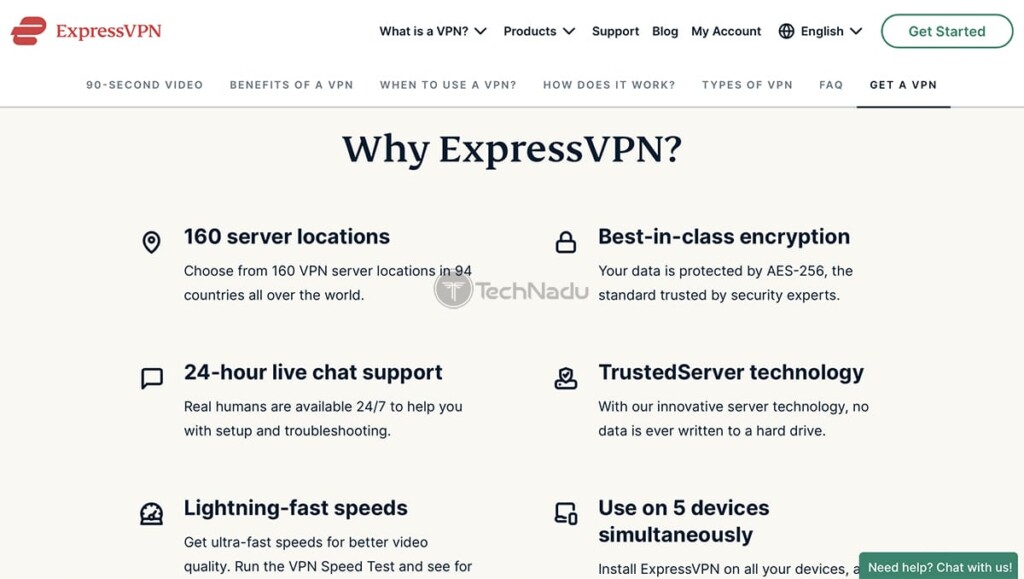Listing Most Important VPN Features ExpressVPN