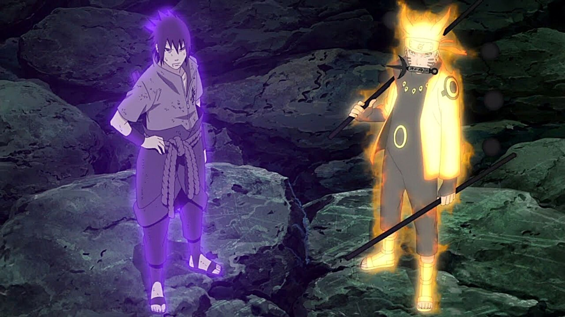 Naruto and Sasuke with Six Paths. 