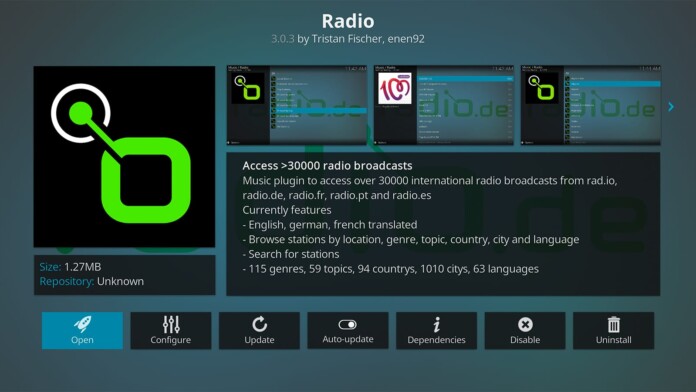 Radio Kodi Addon