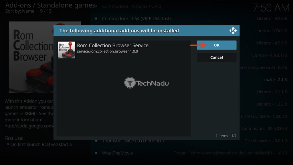Required Dependencies for ROM Collection Browser for Kodi