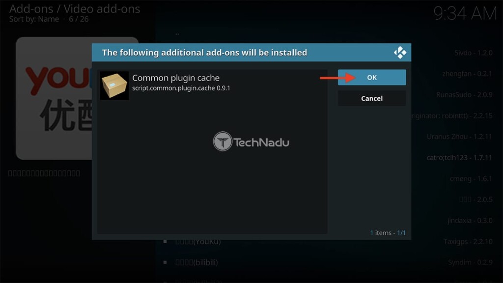 Required Dependencies for YouKu TV Kodi Addon