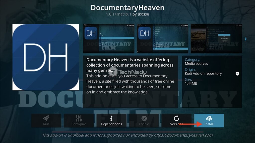 Step to Install Documentary Heaven on Kodi