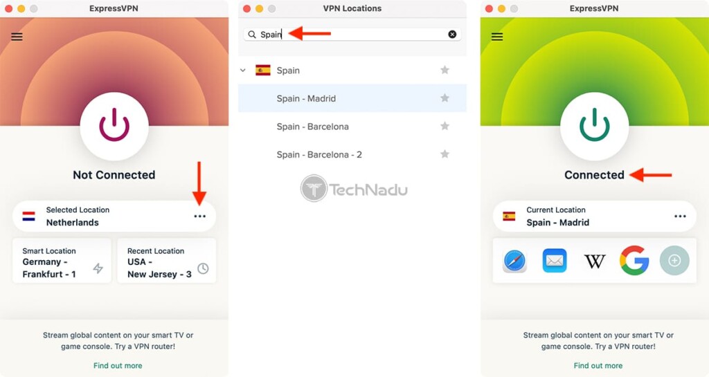 Steps to Connect to ExpressVPN Spain Server