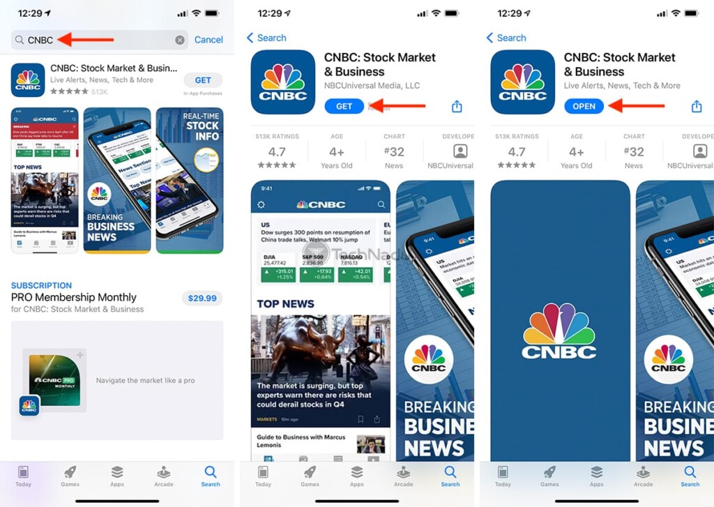Steps to Download CNBC on iPhone