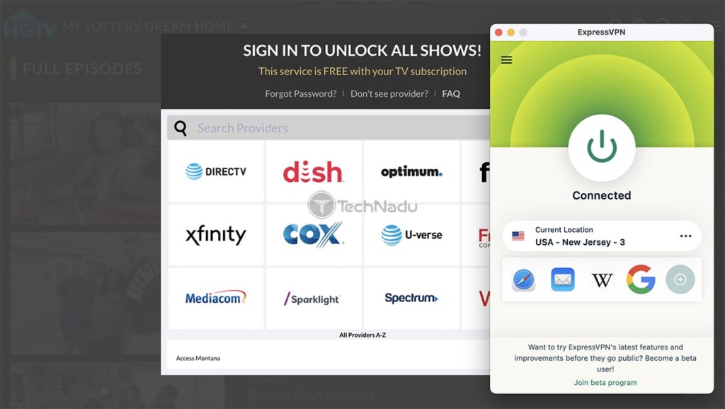 Unblocking HGTV Using ExpressVPN