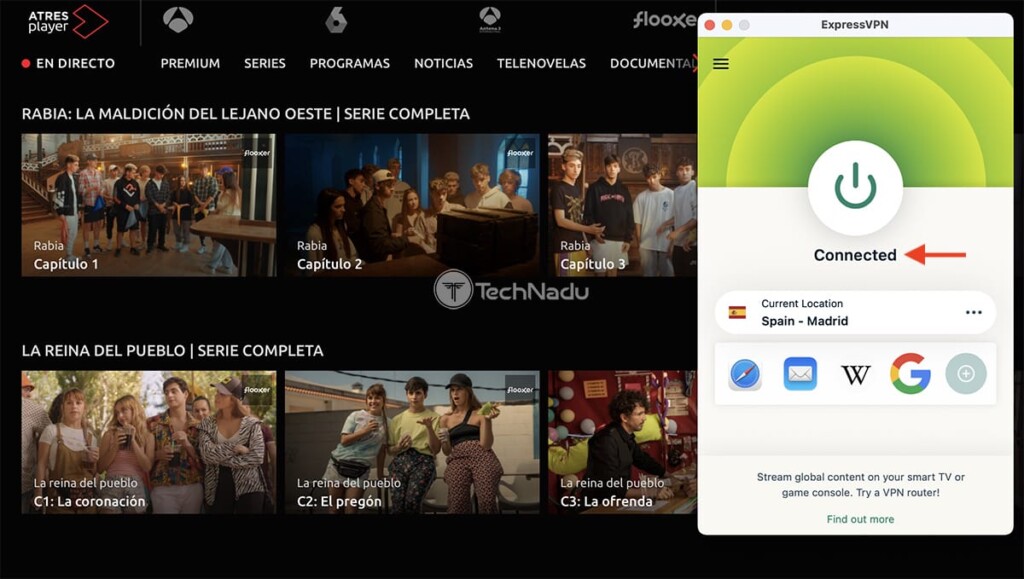 Watching ATRESplayer Outside Spain via ExpressVPN