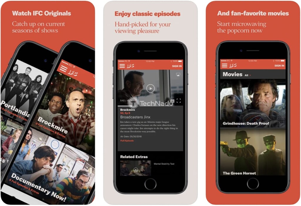 IFC Media Streaming App Promo Images from iOS App Store