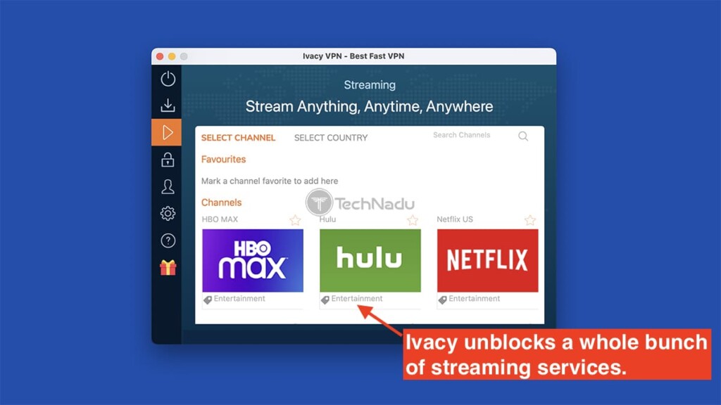 Ivacy Servers for Unblocking Media Streaming Websites