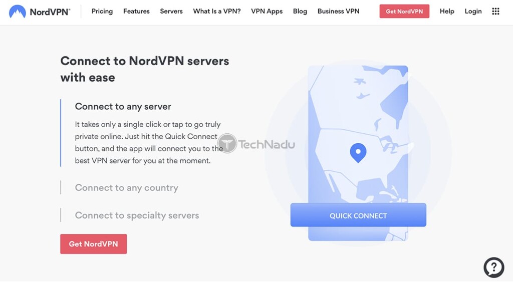 NordVPN Website Section on VPN Apps