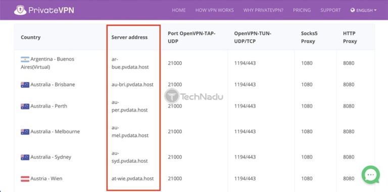 what server address do i use for vpn
