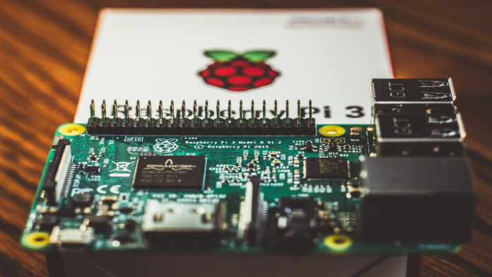 Raspberry Pi board and logo