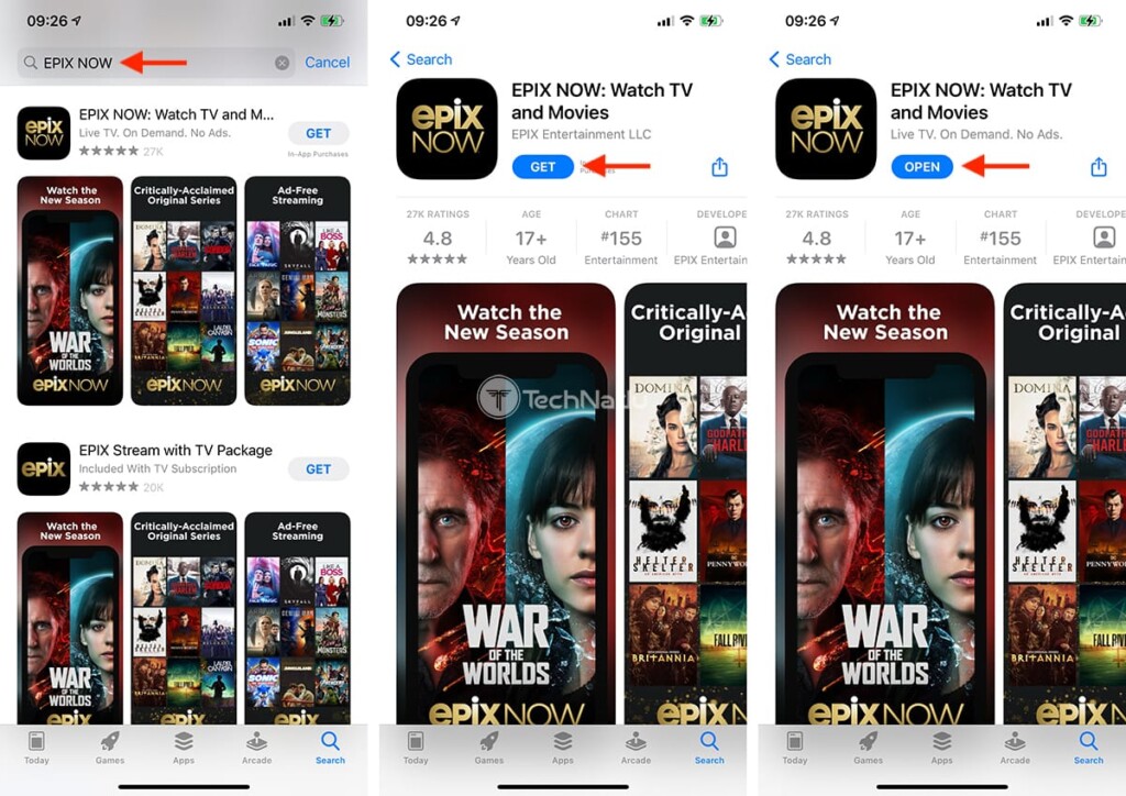 Steps to Download EPIX NOW on iPhone Outside the US