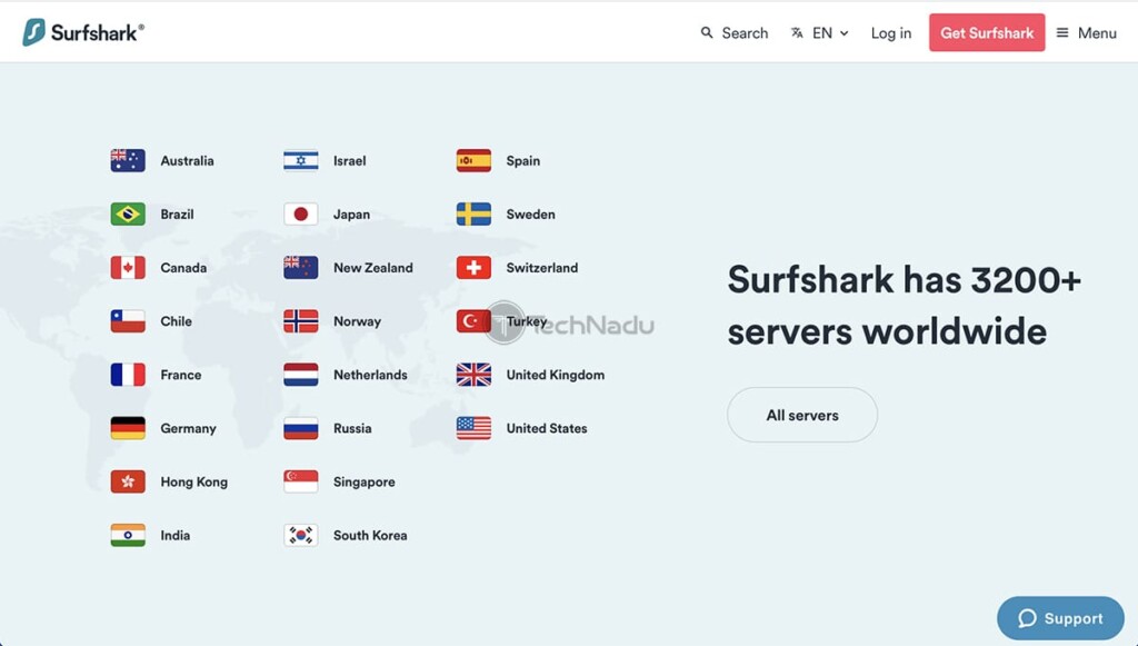 Surfshark Server Count August 2021