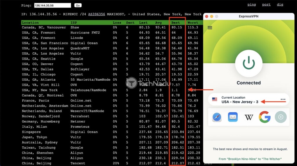 Testing VPN Based on VPN Server Address