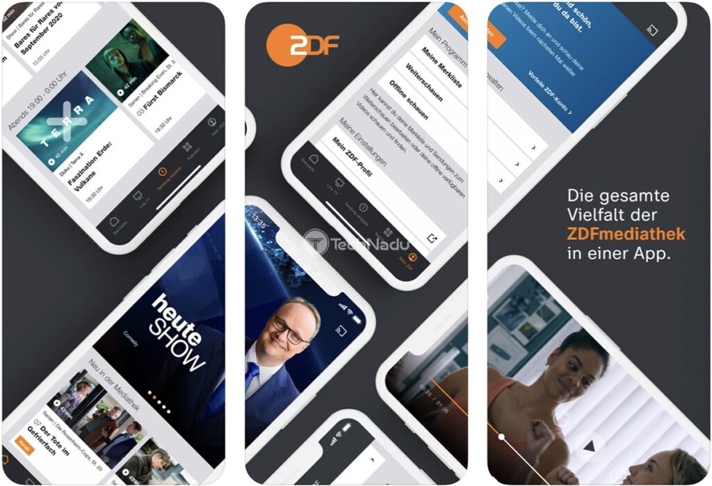 ZDFmediathek Promo Images from iOS App Store