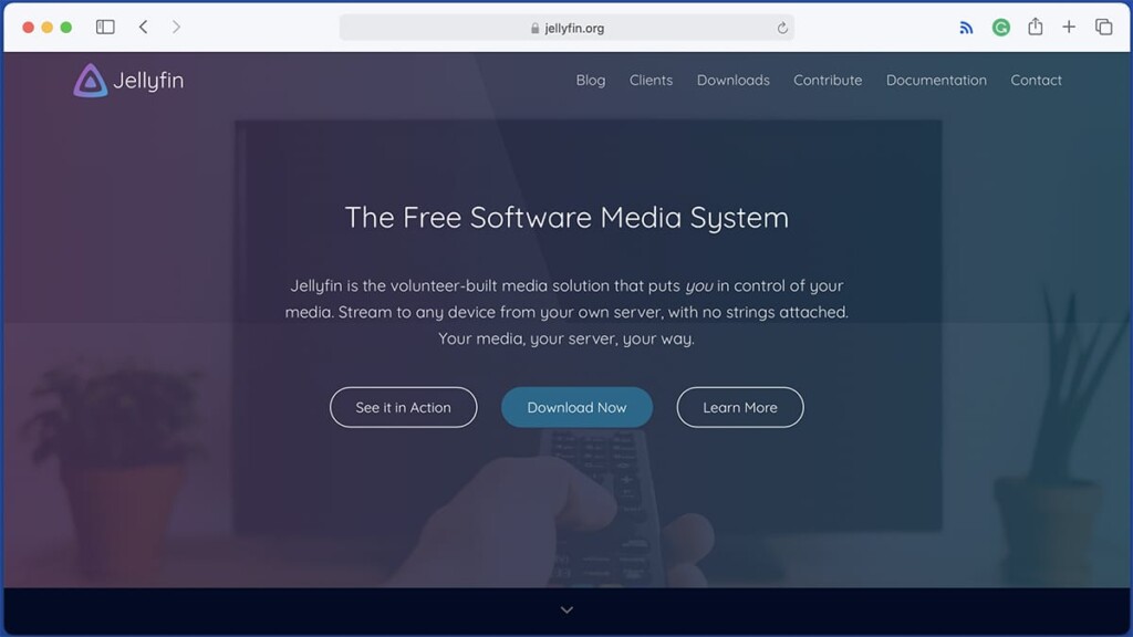 Jellyfin Website Home Page