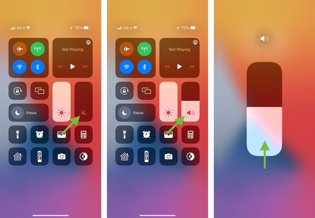 Steps to Increase Volume on iPhone via Control Center