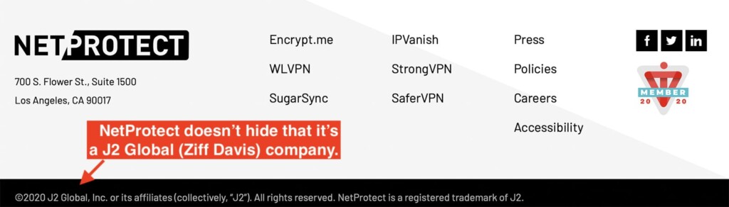 Connection Between NetProtect and J2Global