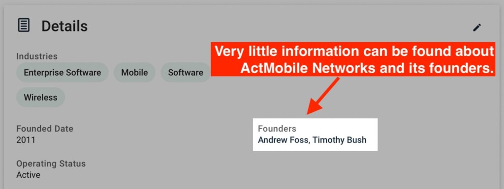 Information About ActMobile Networks Founders