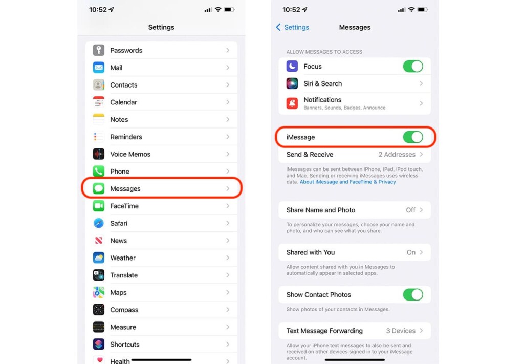 Steps to Activate iMessage on iPhone