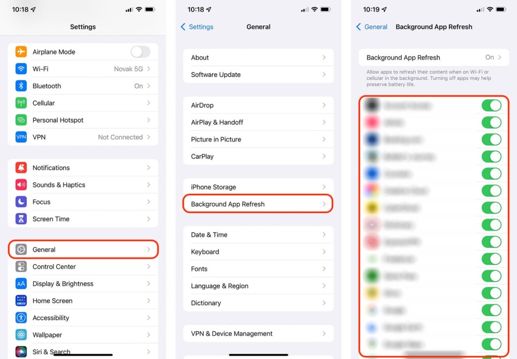 Steps to Check App Background Refresh on iPhone