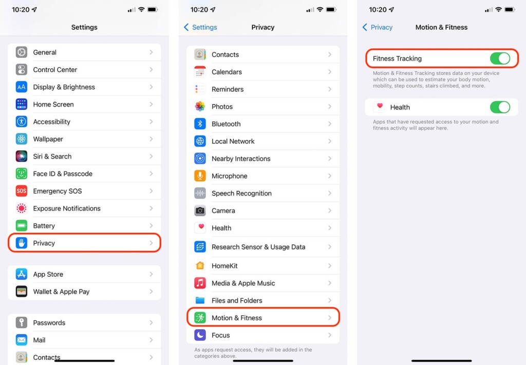 Steps to Disable Fitness Tracking on iPhone
