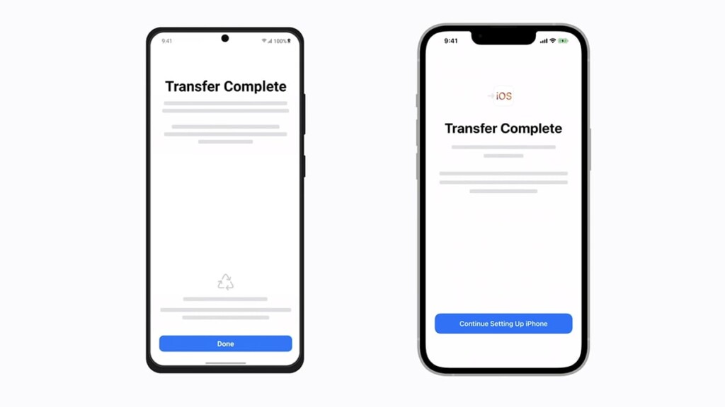 Transfer of Contacts Between Android and iOS Complete