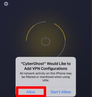 Adding VPN configuration for CyberGhost on iOS.