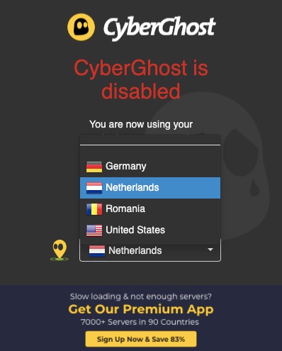 cyberghost chrome