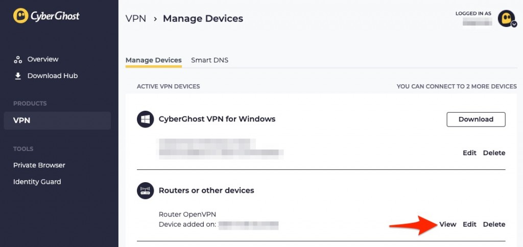 Editing CyberGhost's OpenVPN connections.