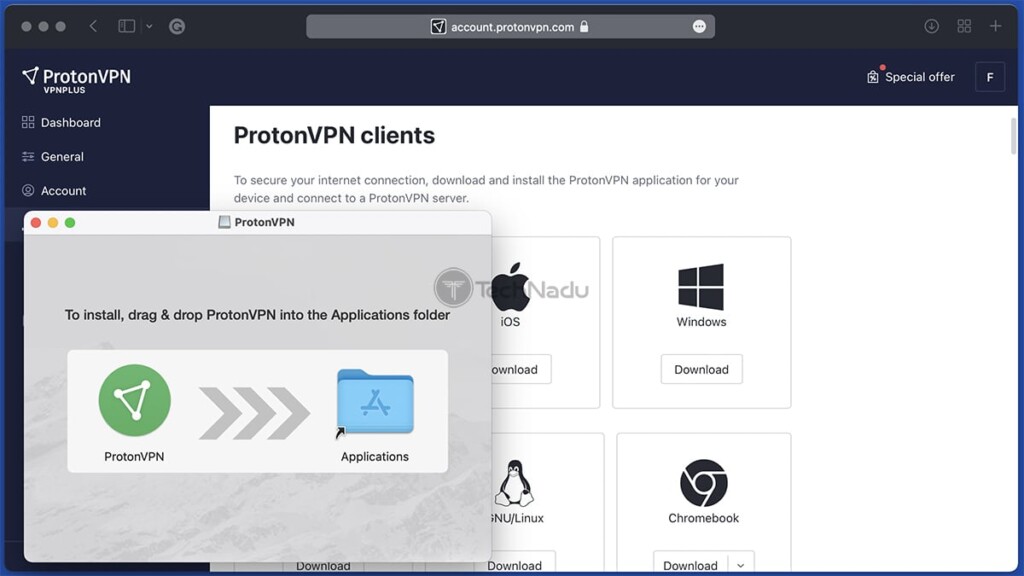 Process of Installing ProtonVPN on macOS
