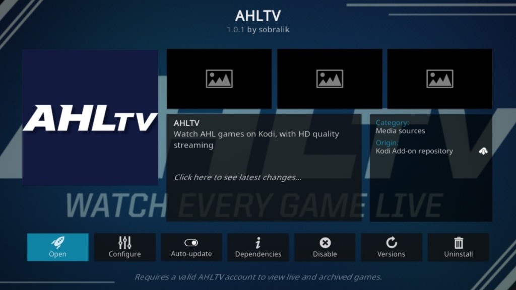 AHLTV Addon for Kodi