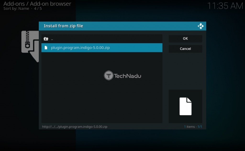 Installing Indigo 5.0 on Kodi