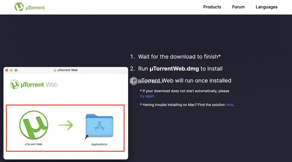 Installing uTorrent Web Mac