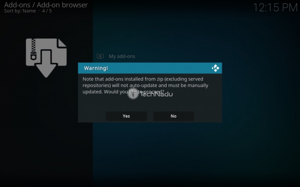 Warning When Installing Addons from ZIP on Kodi