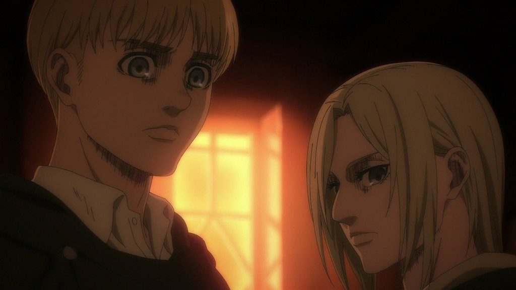 Armin and Annie reunited with the rest of the group before leaving to save the world from Eren.