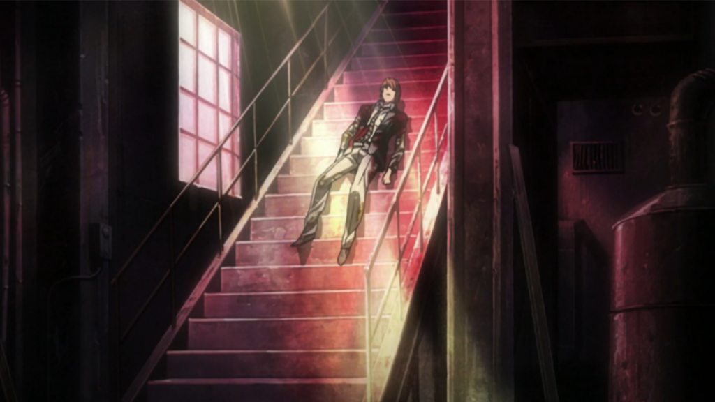 Light Yagami dies halfway through the stairs