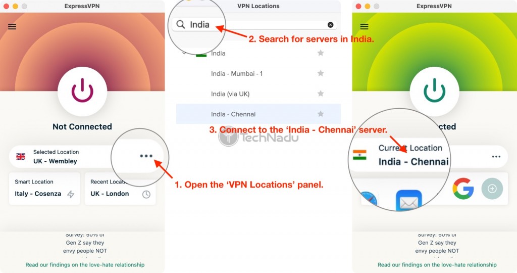 Steps to Connect to Indian Server ExpressVPN