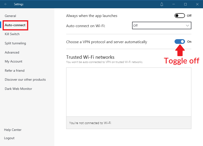 NordVPN auto connect