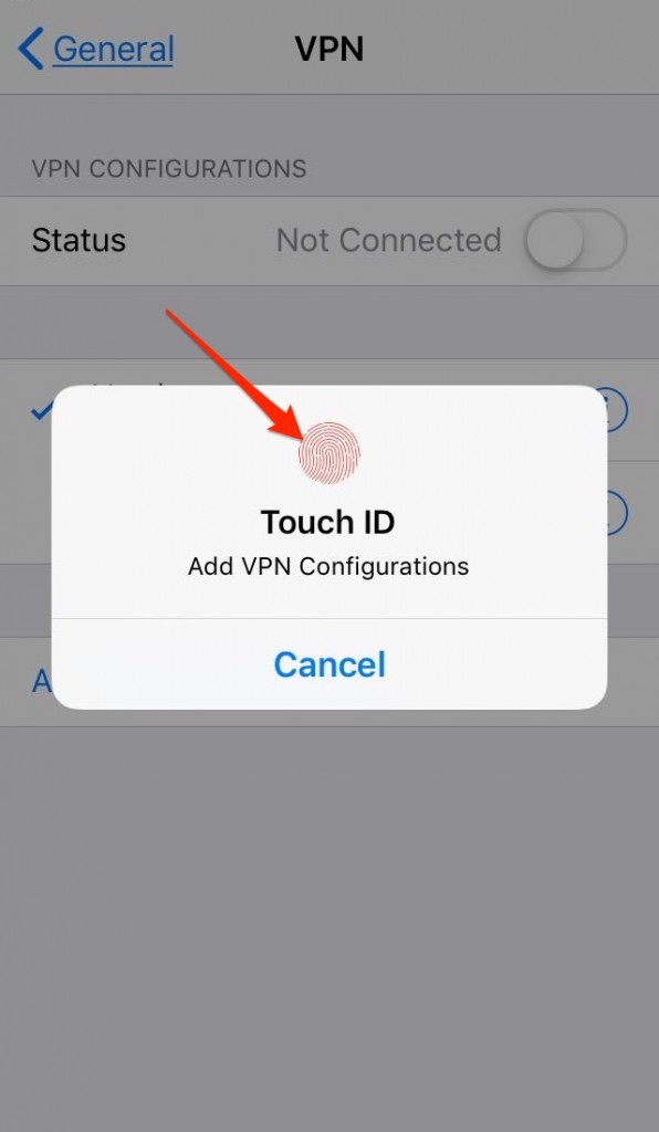 iOS Touch ID verification